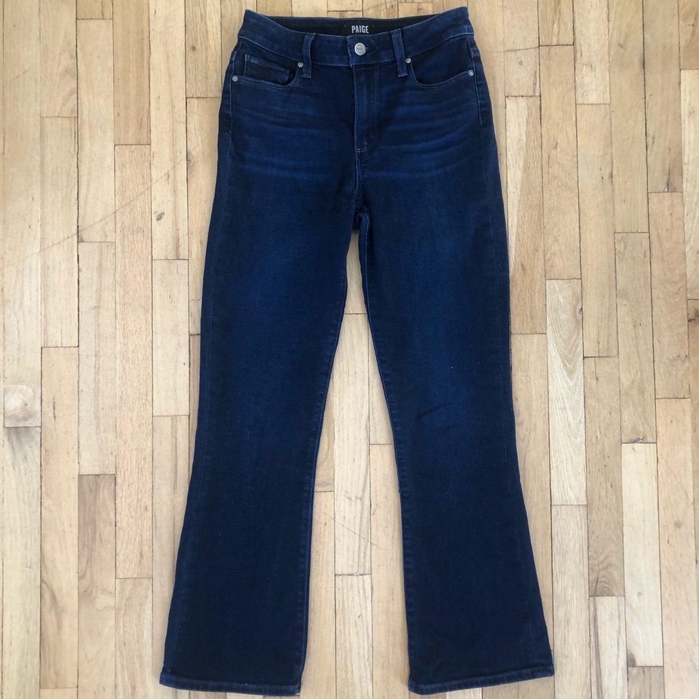 Paige Dark Wash Ankle Flare Jeans size 25